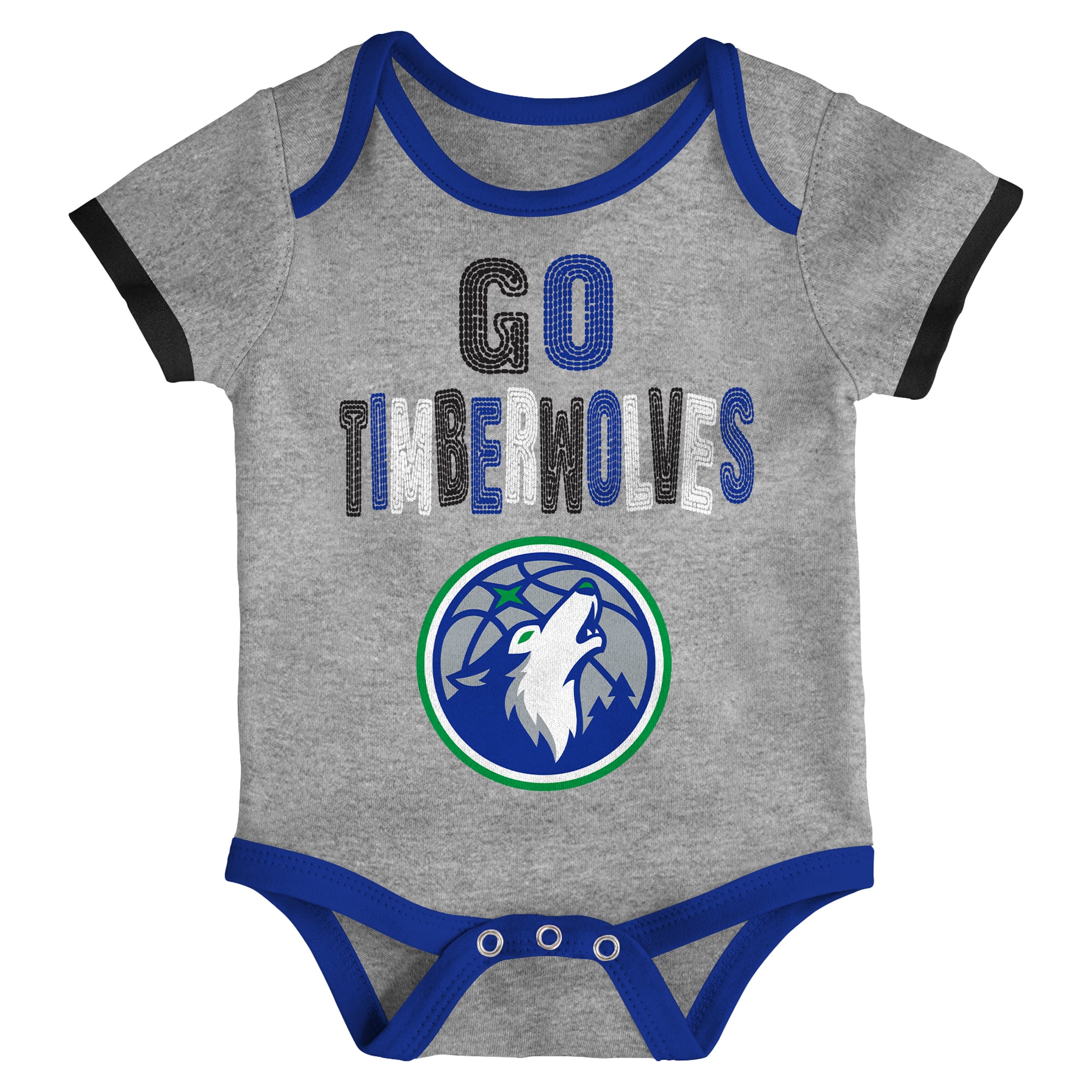Ensemble de 3 bodies Outerstuff Minnesota Timberwolves Born To Ball pour nouveau-nés et nourrissons
