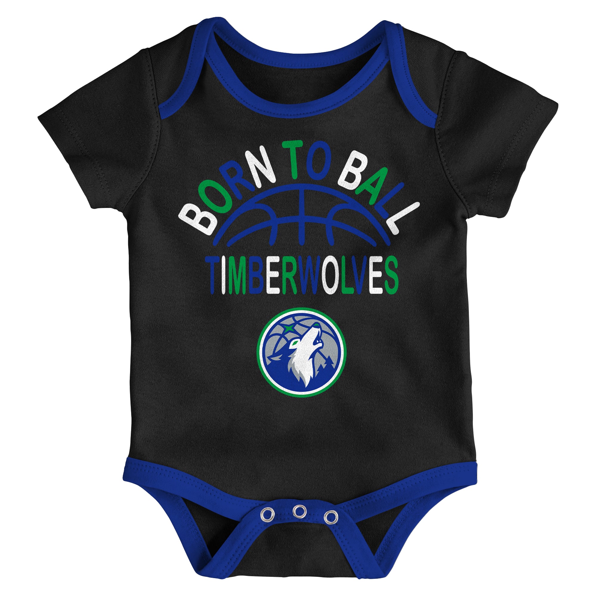 Ensemble de 3 bodies Outerstuff Minnesota Timberwolves Born To Ball pour nouveau-nés et nourrissons