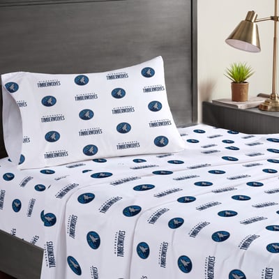 Minnesota Timberwolves Pegasus Three-Piece Twin Sheet Set