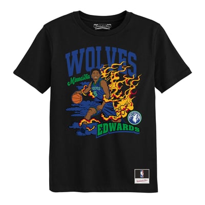 Anthony Edwards Minnesota Timberwolves Mitchell & Ness Preschool Fired Up T-Shirt - Black