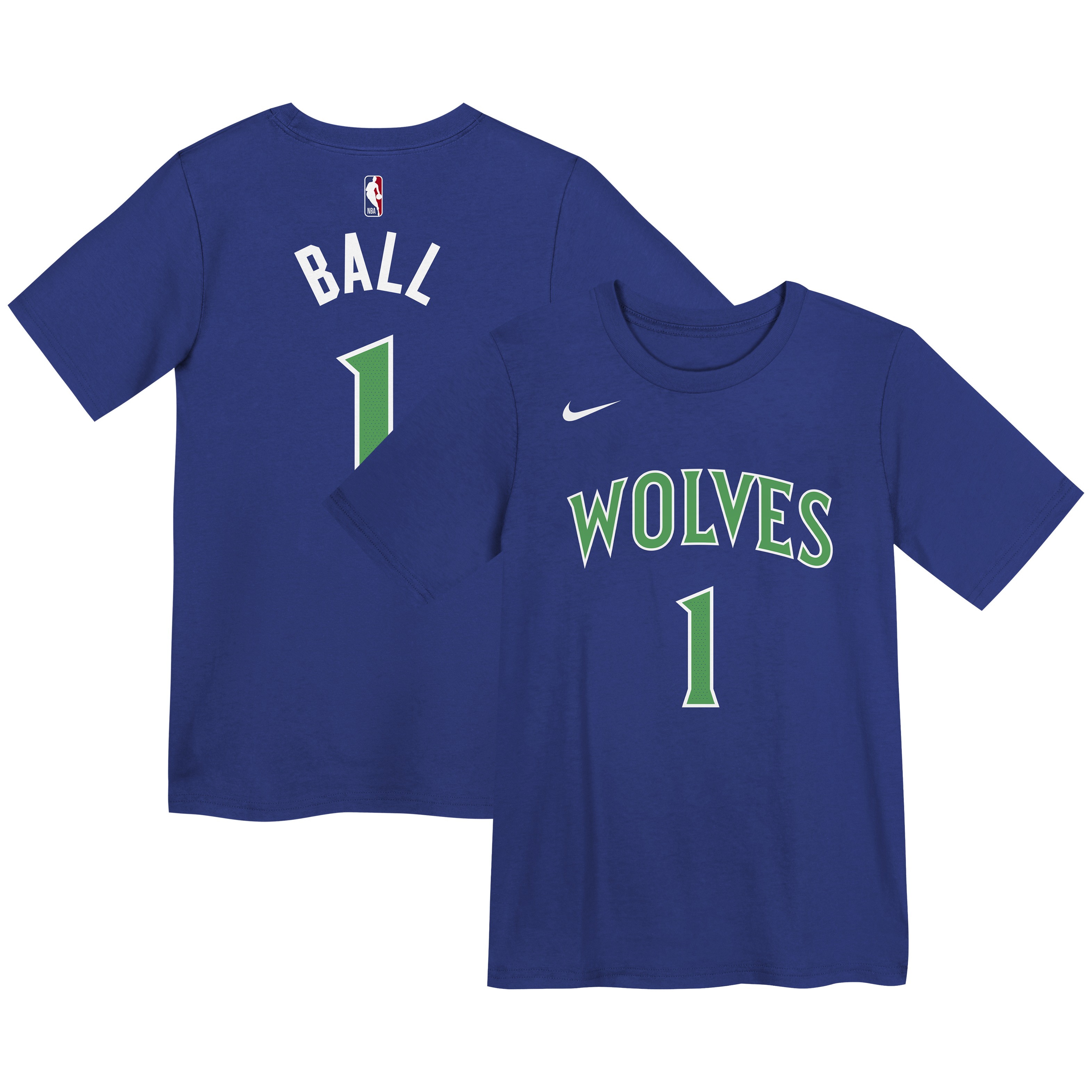Preschool Nike LaMelo Ball Blue Minnesota Timberwolves Icon Edition Name & Number T-Shirt