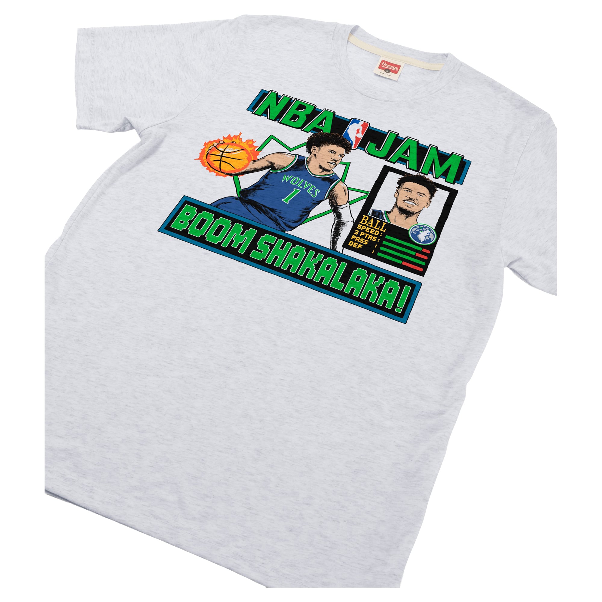 T-shirt unisexe Hommage à LaMelo Ball Ash Minnesota Timberwolves NBA Jam Tri-Blend