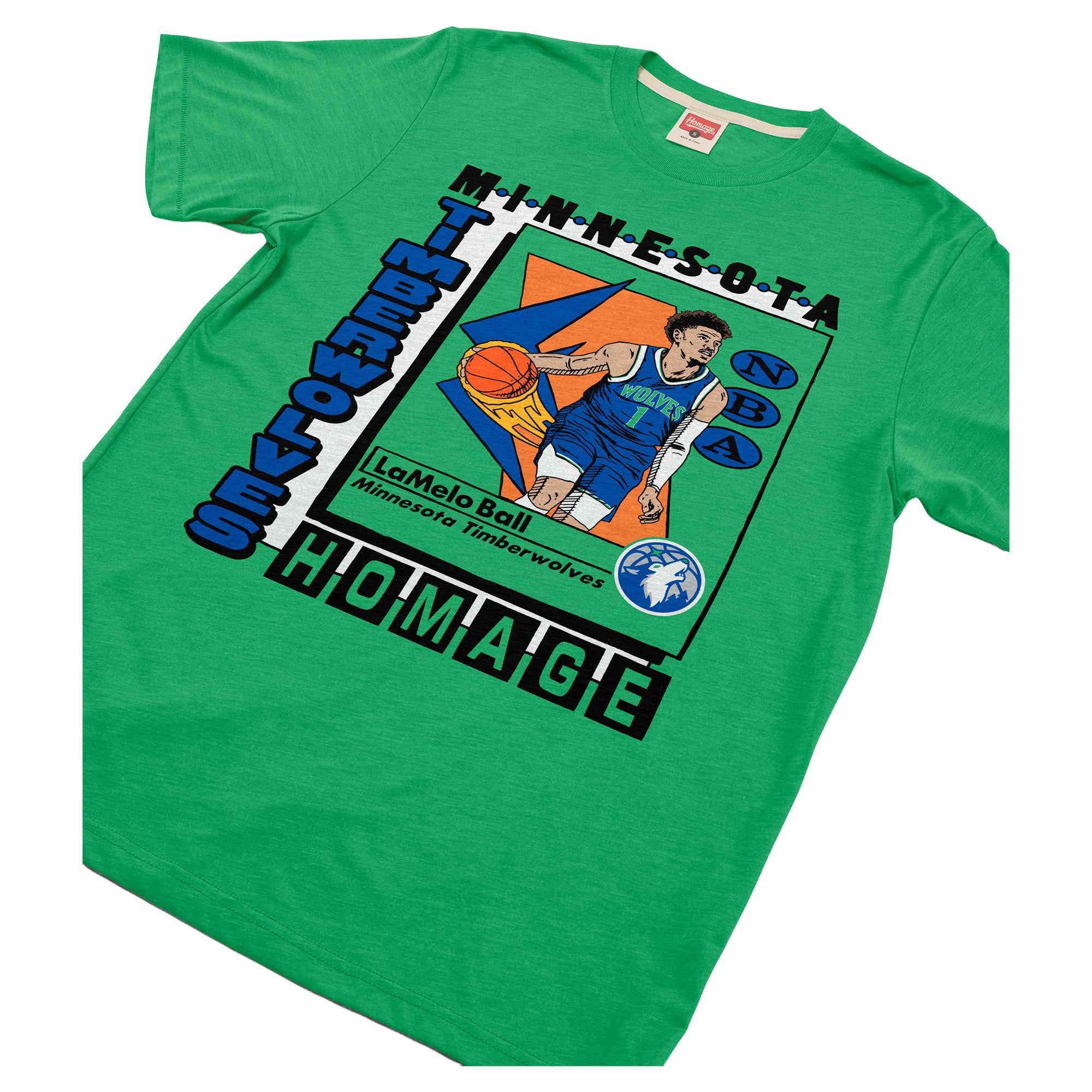 T-shirt unisexe Hommage à LaMelo Ball Green Minnesota Timberwolves Trading Card Tri-Blend