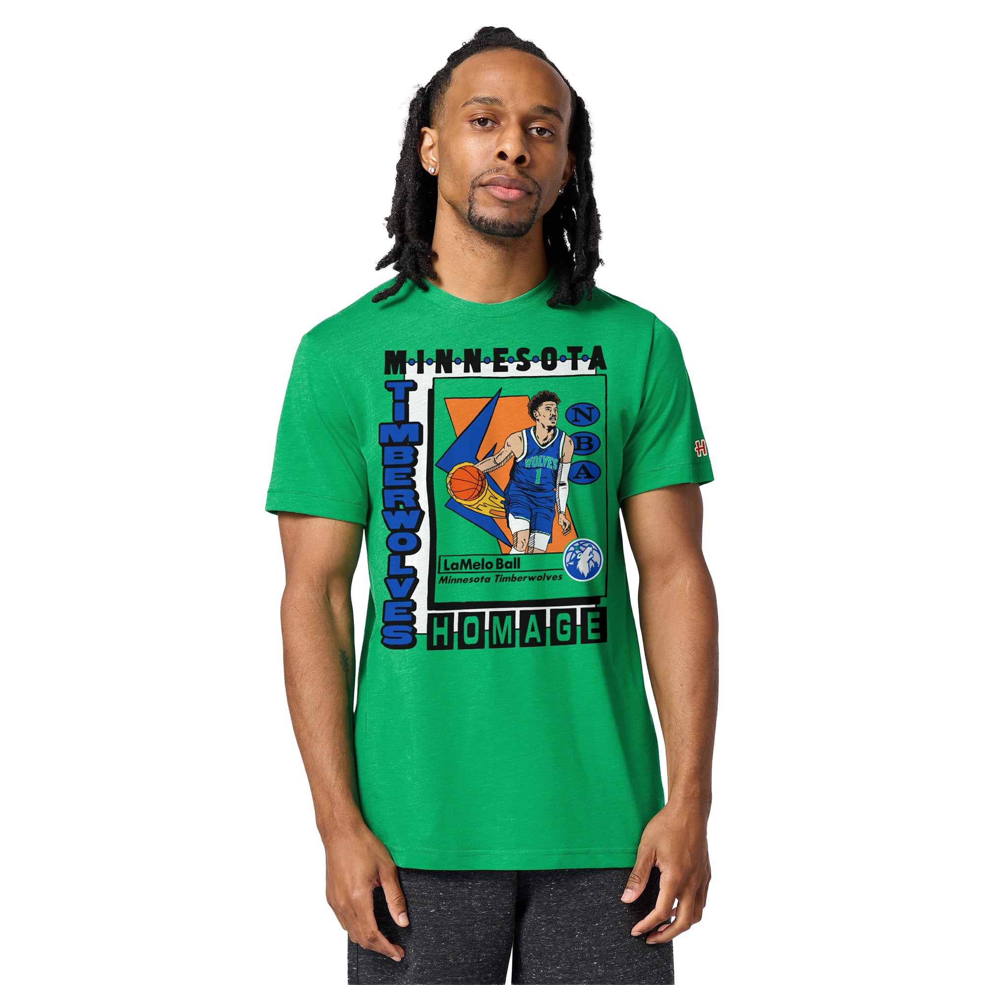 T-shirt unisexe Hommage à LaMelo Ball Green Minnesota Timberwolves Trading Card Tri-Blend