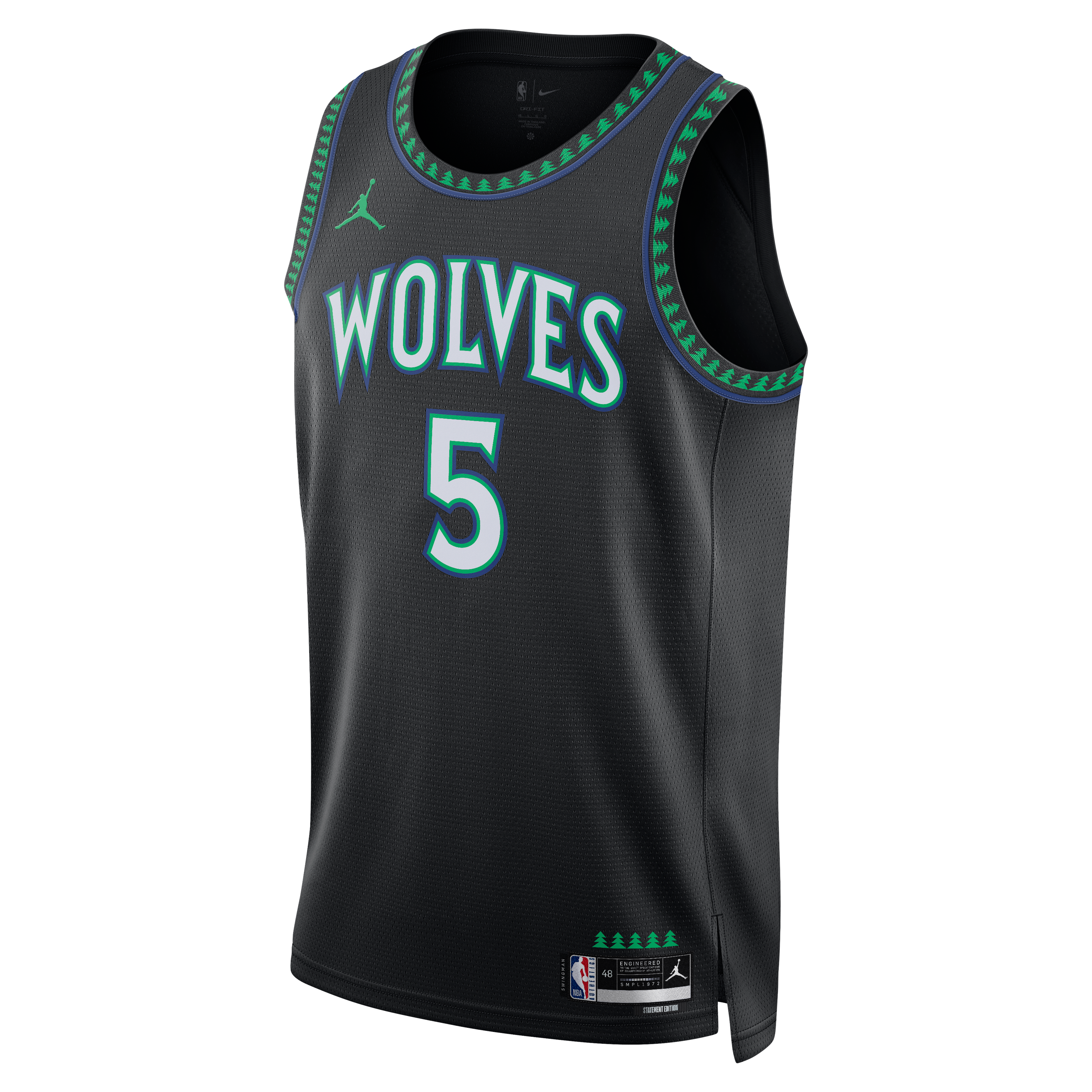 Unisex Jordan Brand Anthony Edwards Black Minnesota Timberwolves Swingman Jersey - Statement Edition