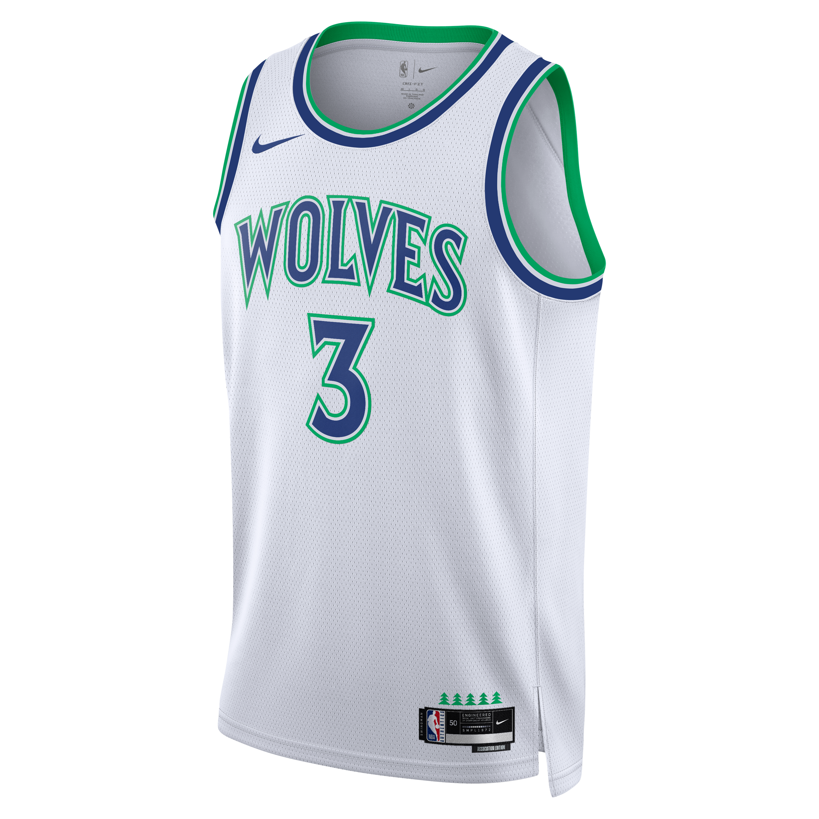 Maillot Swingman unisexe Nike Jaden McDaniels blanc Minnesota Timberwolves - Édition Association