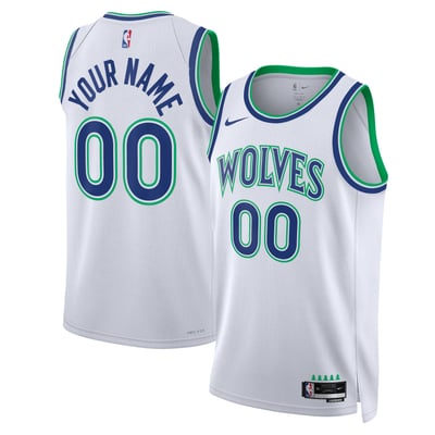  Minnesota Timberwolves Nike Unisex Swingman Custom Jersey - Association Edition  - White