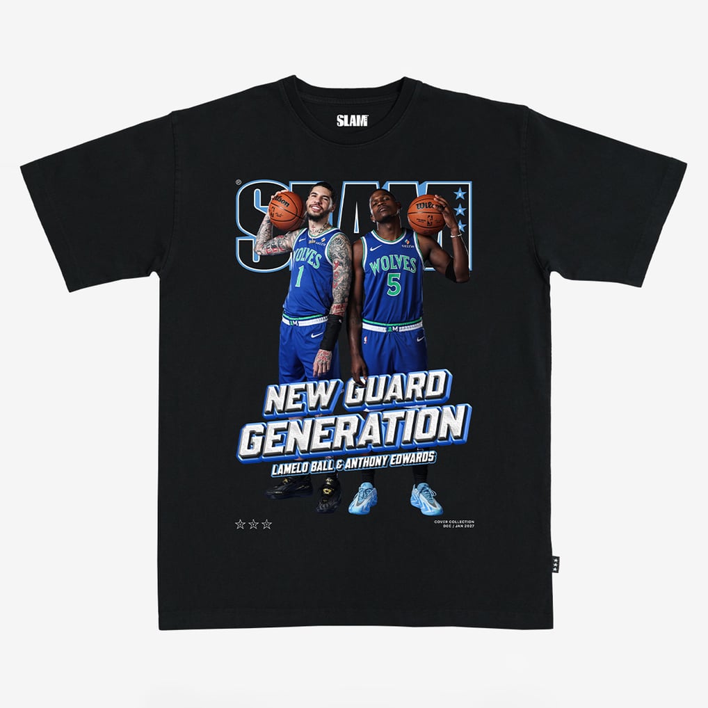 Unisex SLAM LaMelo Ball & Anthony Edwards Black Minnesota Timberwolves ...