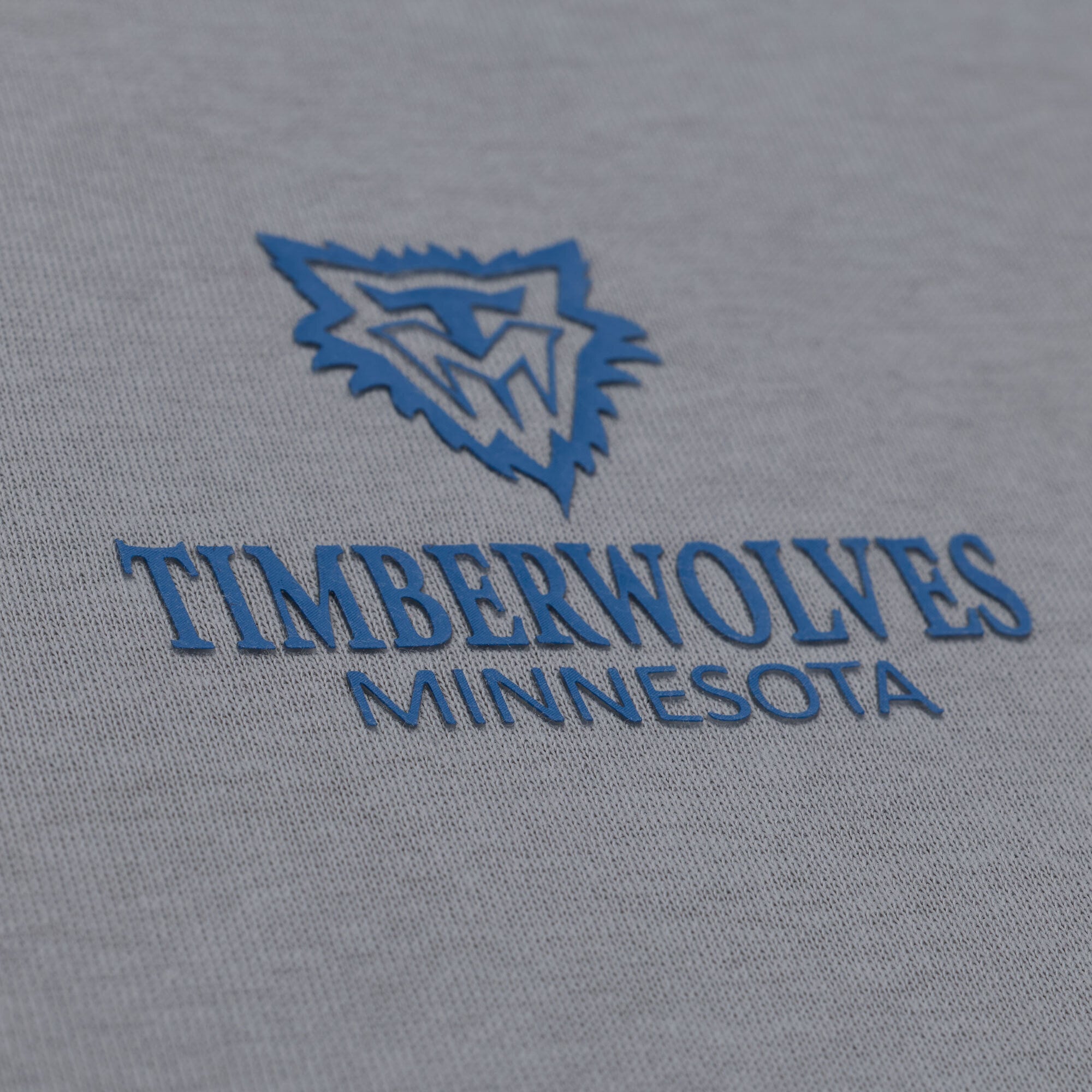 Women's Mitchell & Ness Gray Minnesota Timberwolves Core Essentials Micro Logo Fleece Sweatshirt