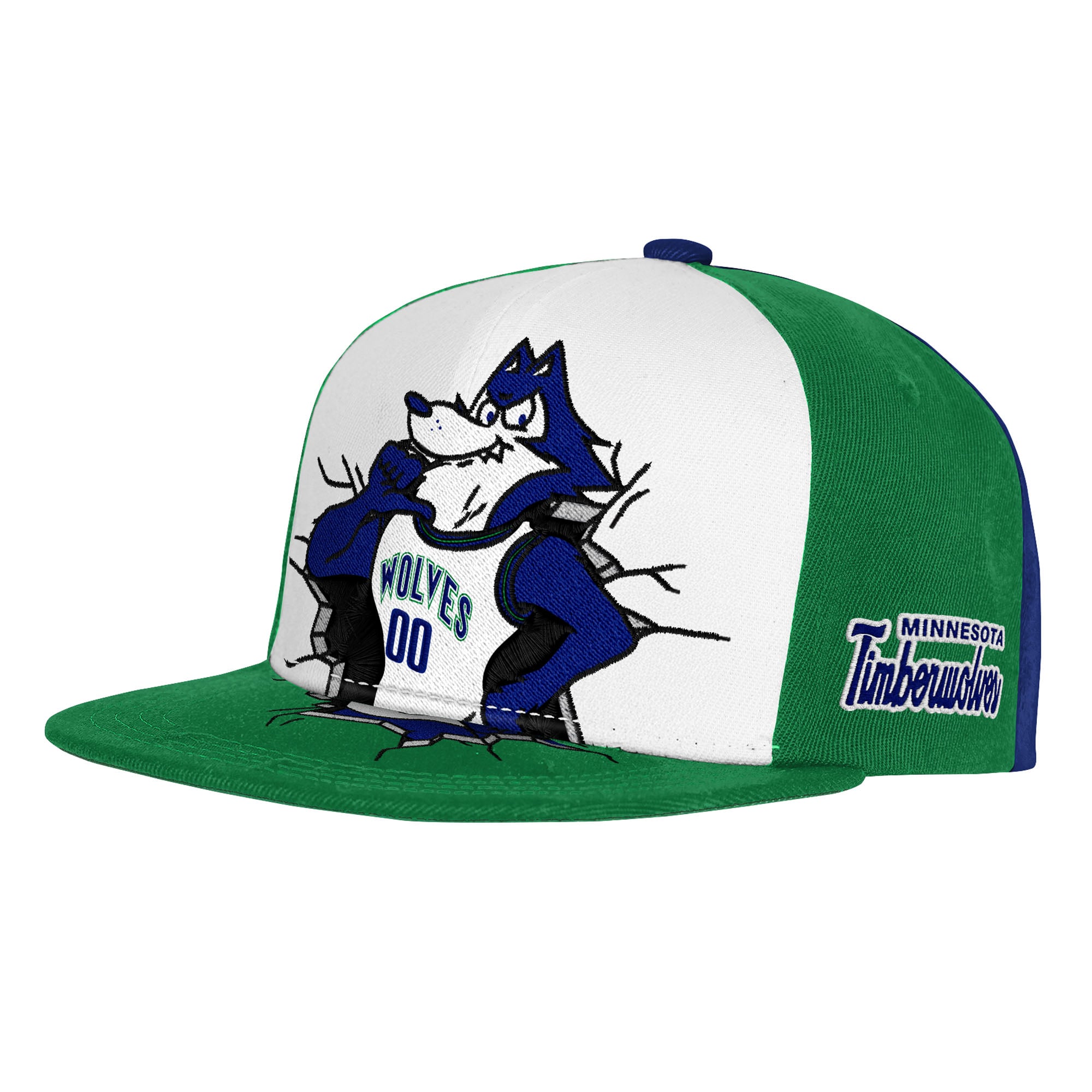 Youth Minnesota Timberwolves Mitchell & Ness Green Mascot Snapback Hat