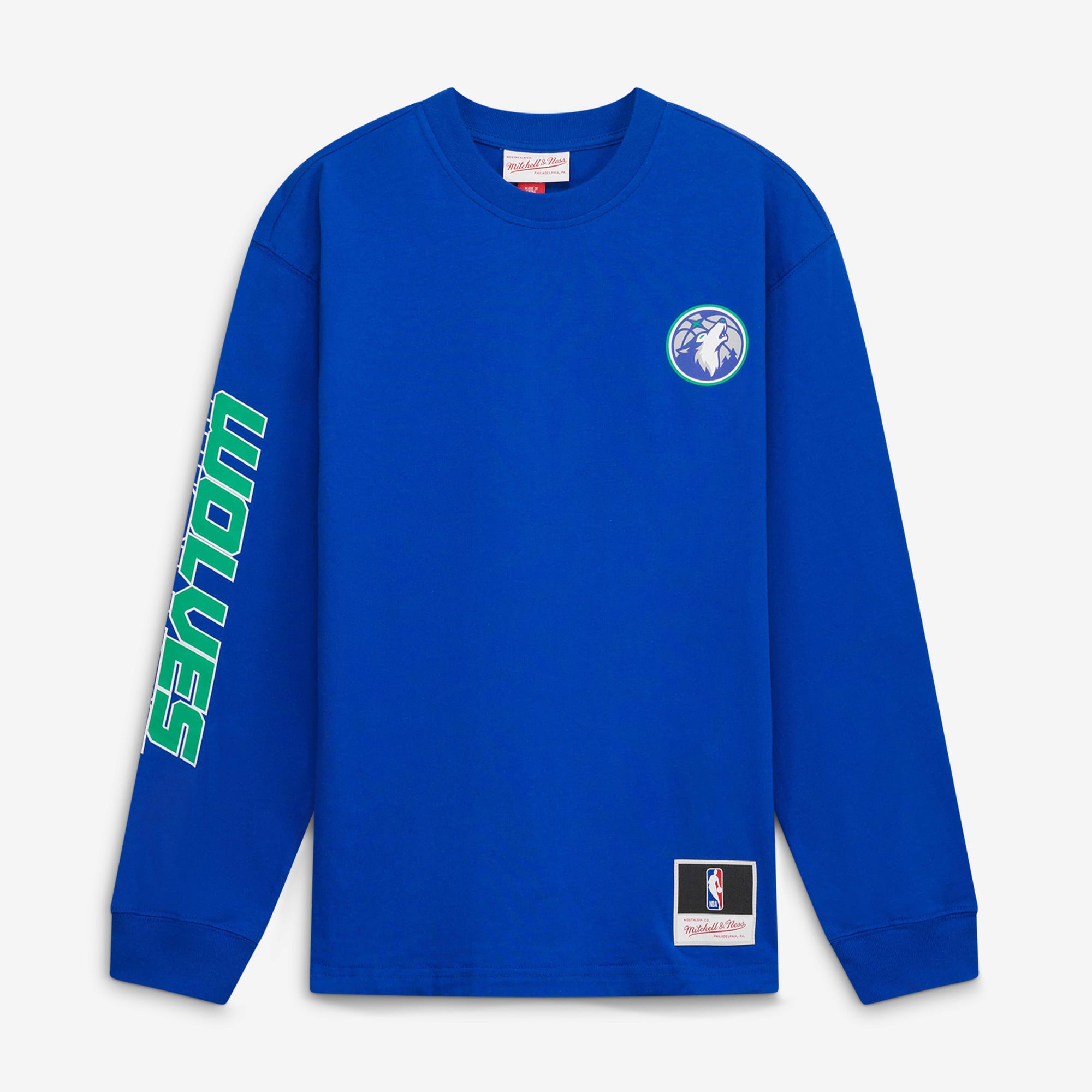 T-shirt à manches longues Mitchell & Ness Royal Minnesota Timberwolves Triple Play pour enfant