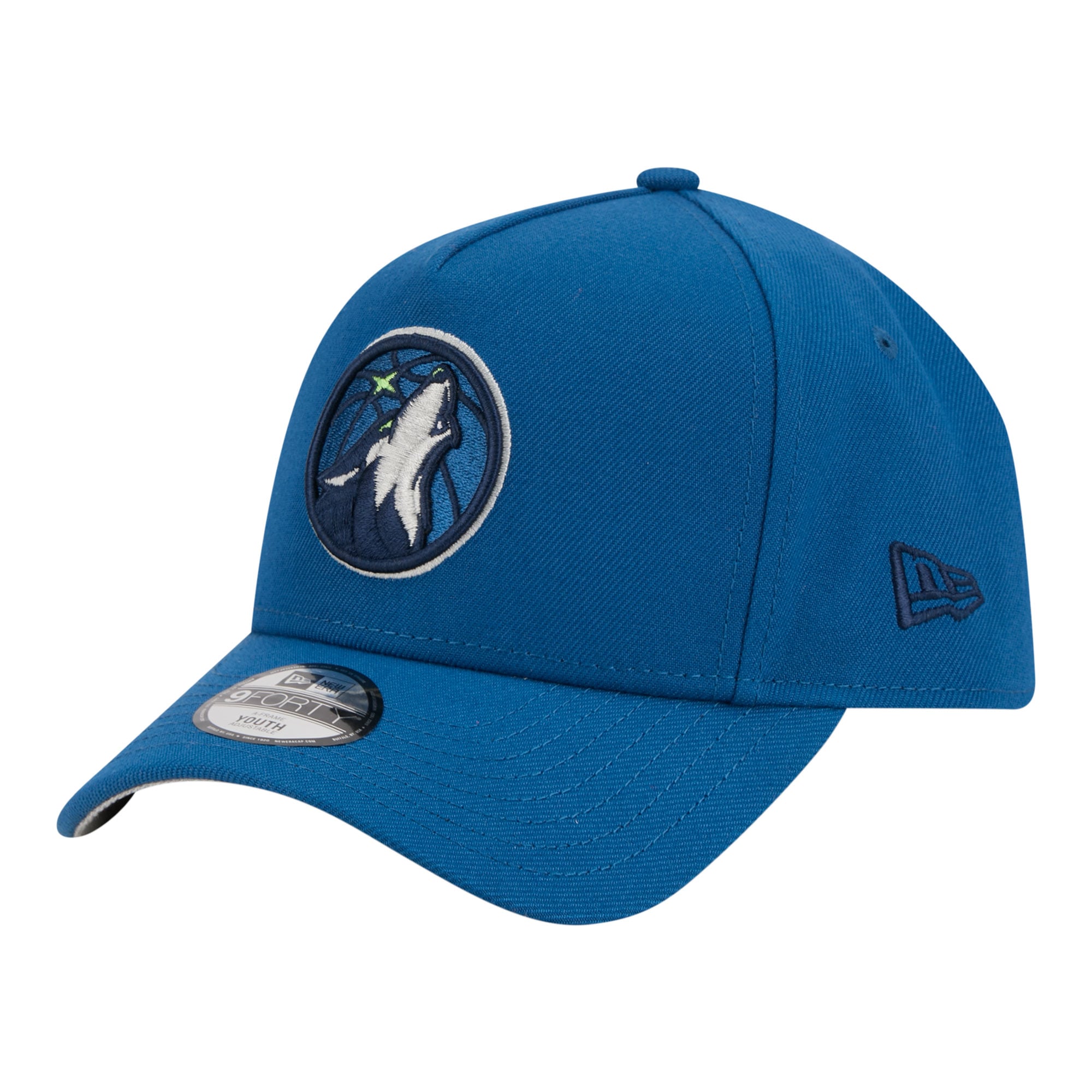 Youth Minnesota Timberwolves New Era Blue 9FORTY A-Frame Adjustable Hat