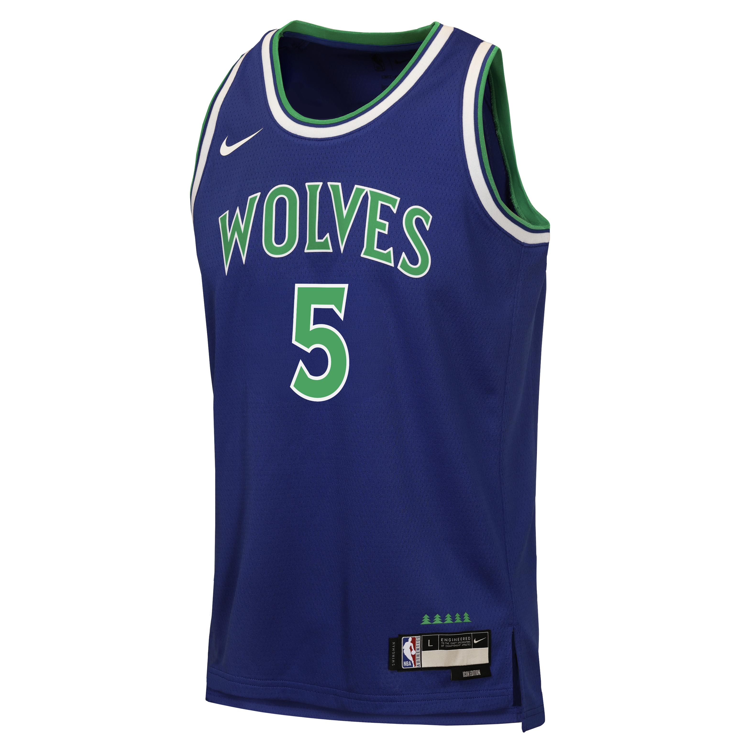 Maillot Swingman Nike Anthony Edwards bleu Minnesota Timberwolves pour enfant - Édition Icon