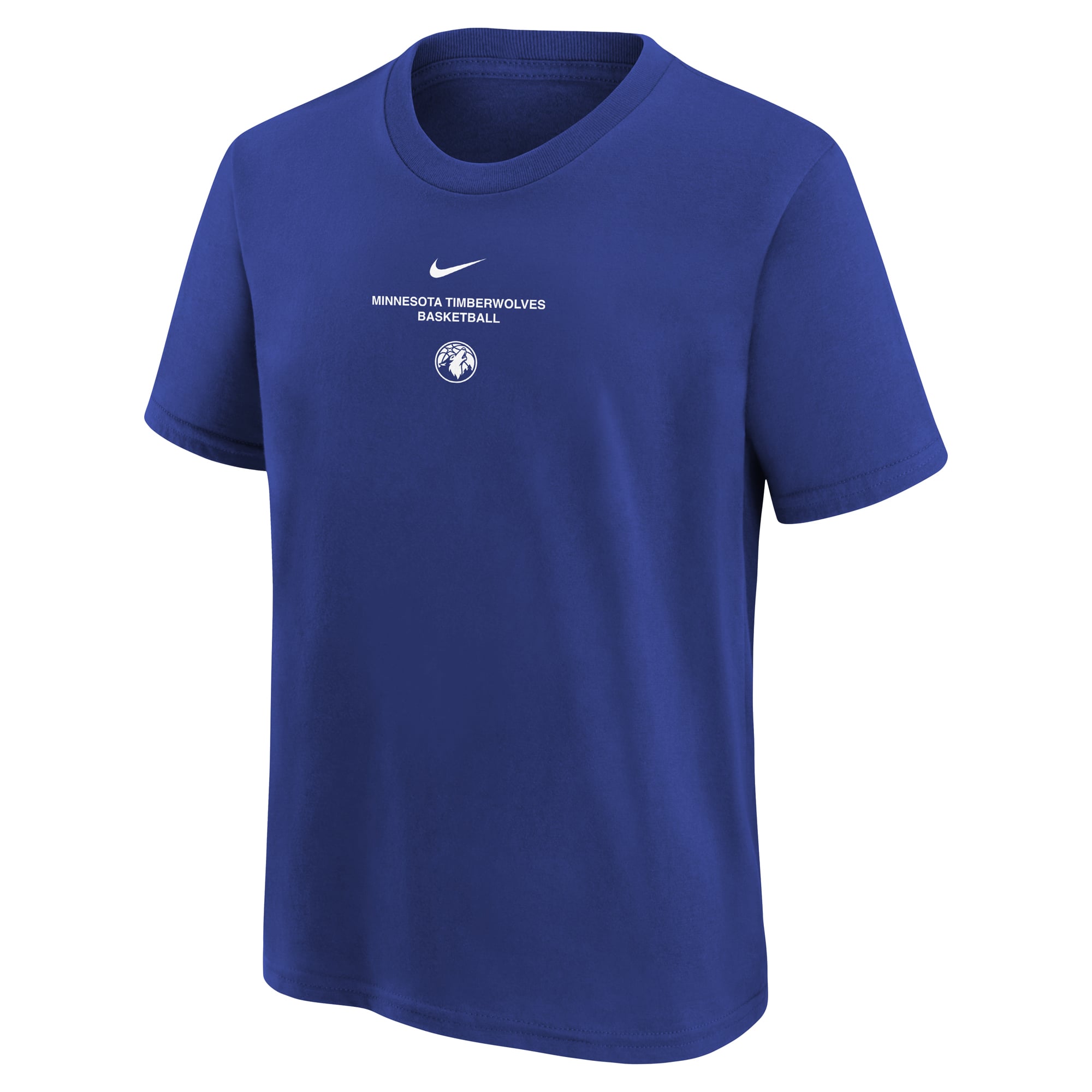 T-shirt d'entraînement Nike bleu Minnesota Timberwolves 2026 pour jeunes