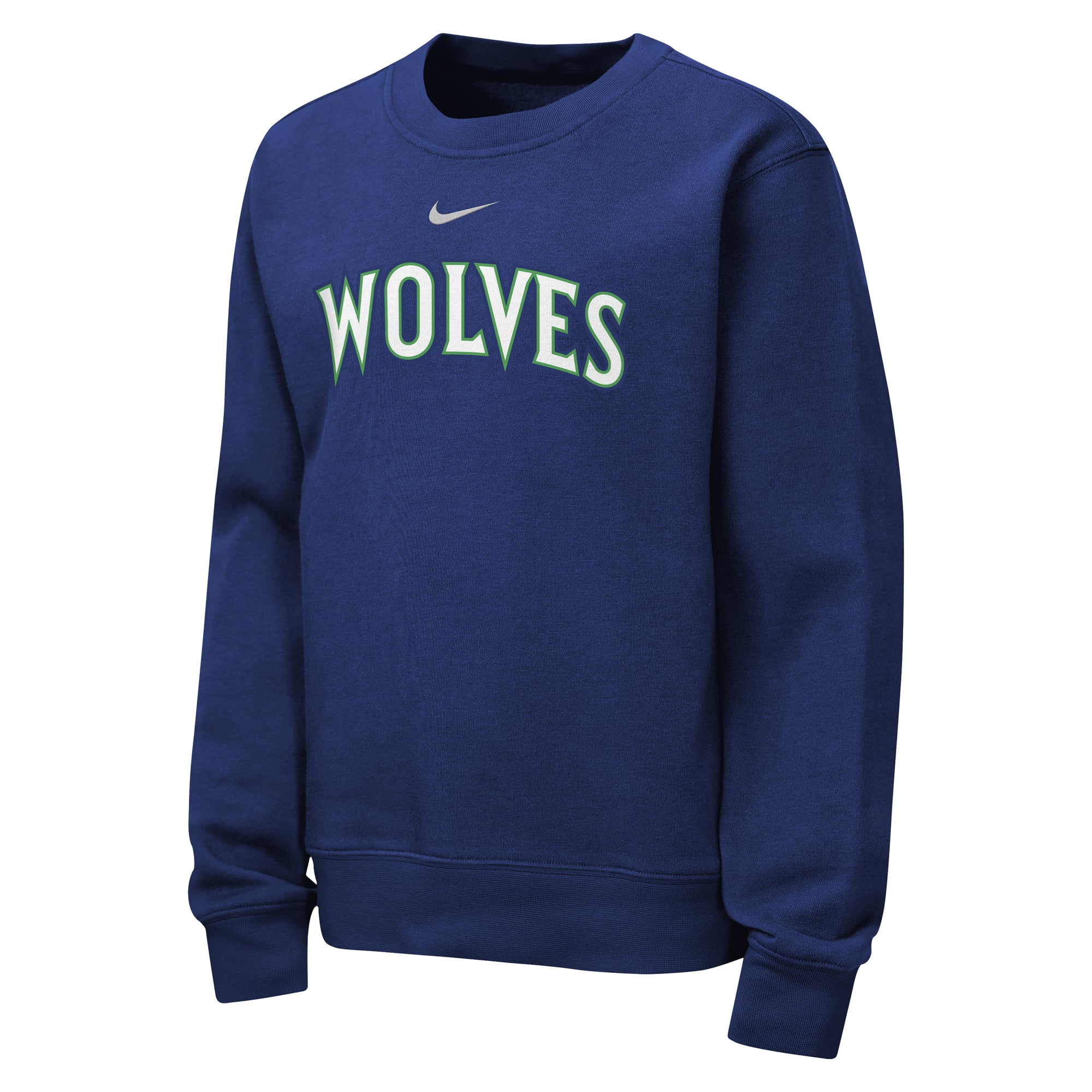 Sweat-shirt à col rond Nike bleu Minnesota Timberwolves Essential Club pour enfant