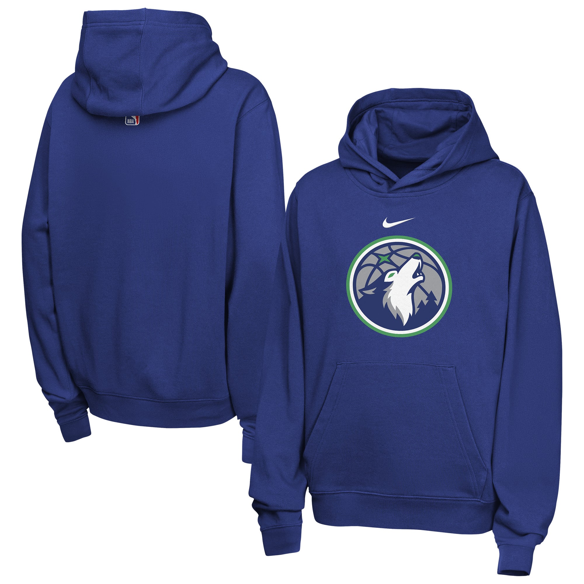 Sweat à capuche Nike bleu Minnesota Timberwolves Essential Logo Club pour enfant