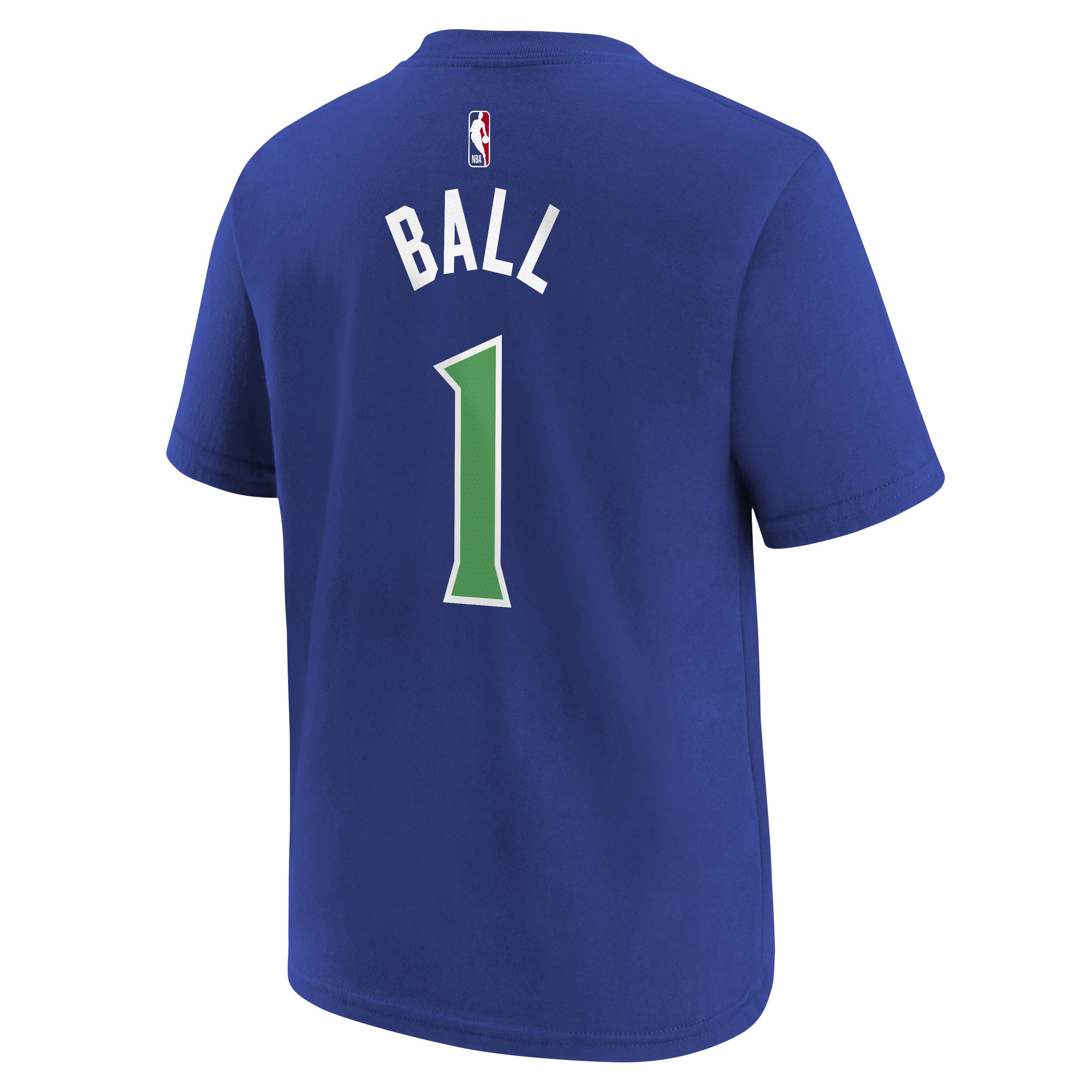 T-shirt Nike LaMelo Ball bleu Minnesota Timberwolves Icon Edition pour enfant, nom et numéro