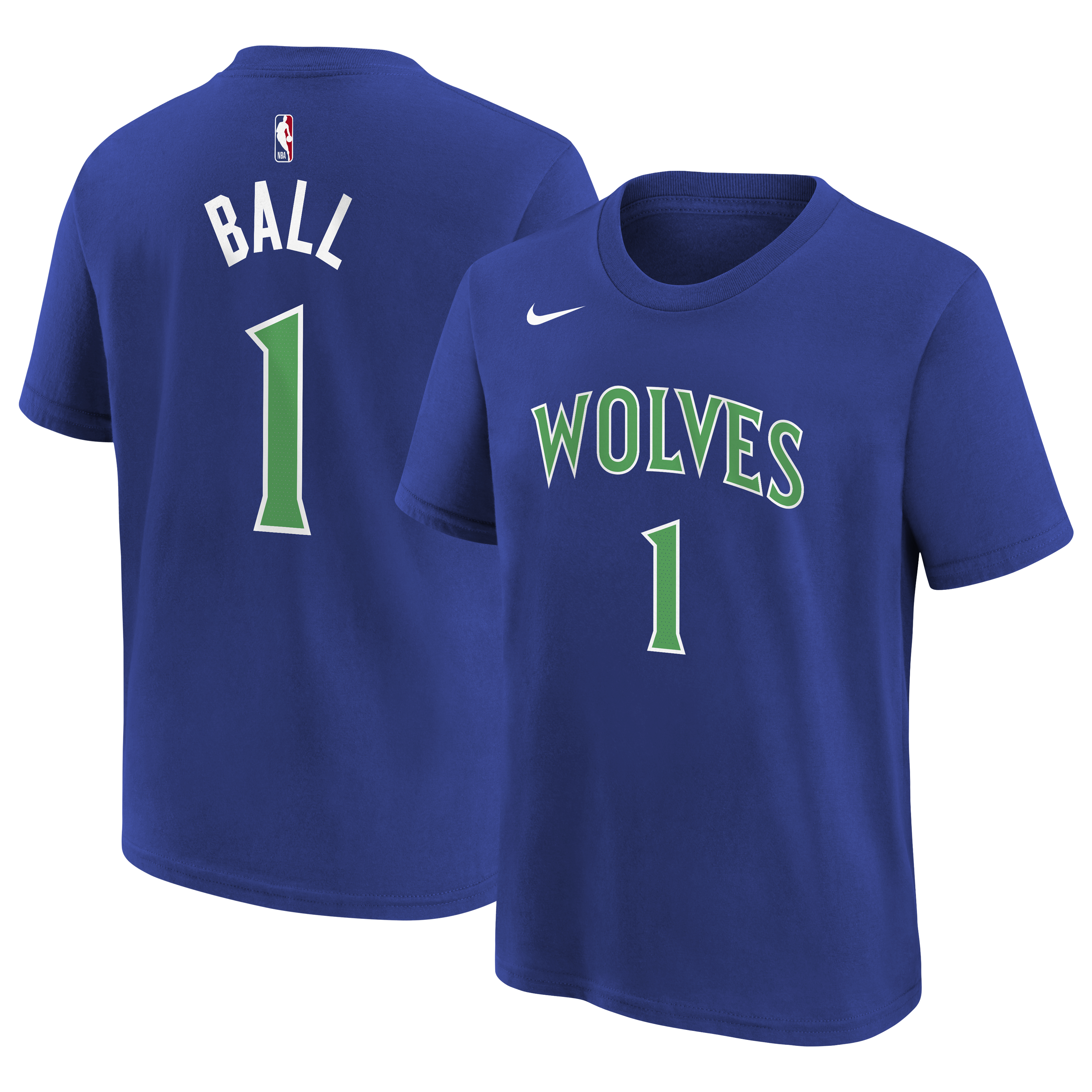 Youth Nike LaMelo Ball Blue Minnesota Timberwolves Icon Edition Name & Number T-Shirt