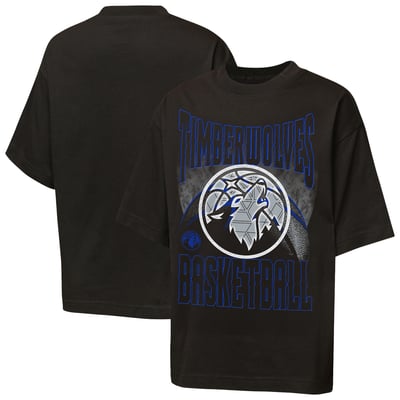 Minnesota Timberwolves Outerstuff Youth Ballin Rockers Oversized Fashion T-Shirt - Black

