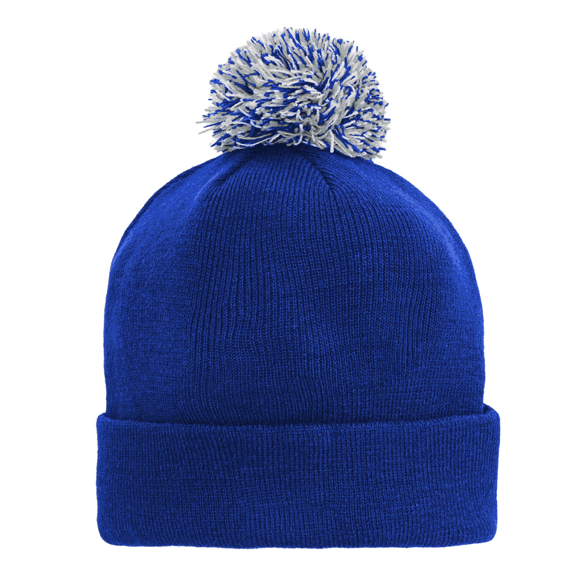 Bonnet tricoté à revers bleu Minnesota Timberwolves pour enfant Outerstuff avec pompon