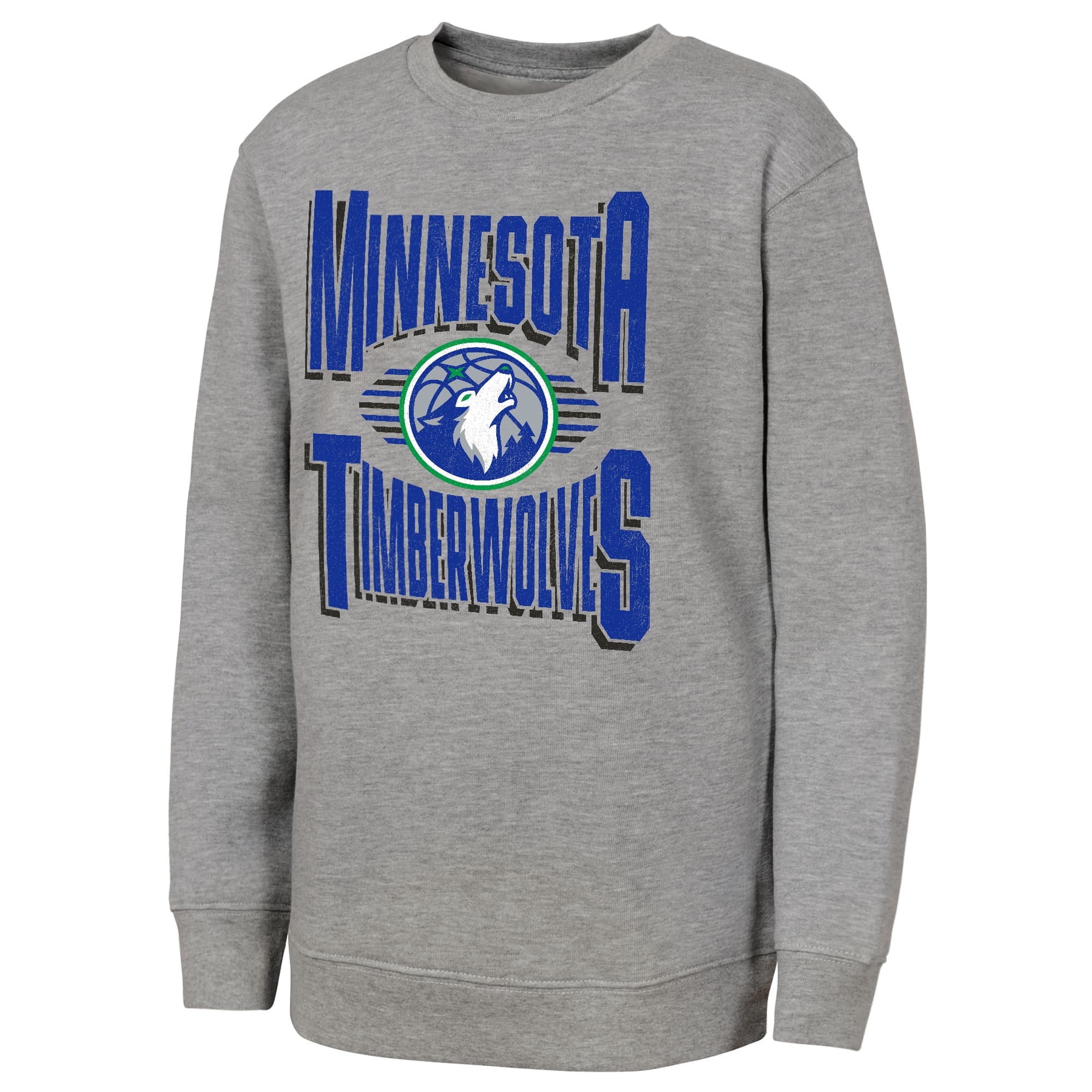 Youth Outerstuff Gray Minnesota Timberwolves Jet Stream Sweatshirt