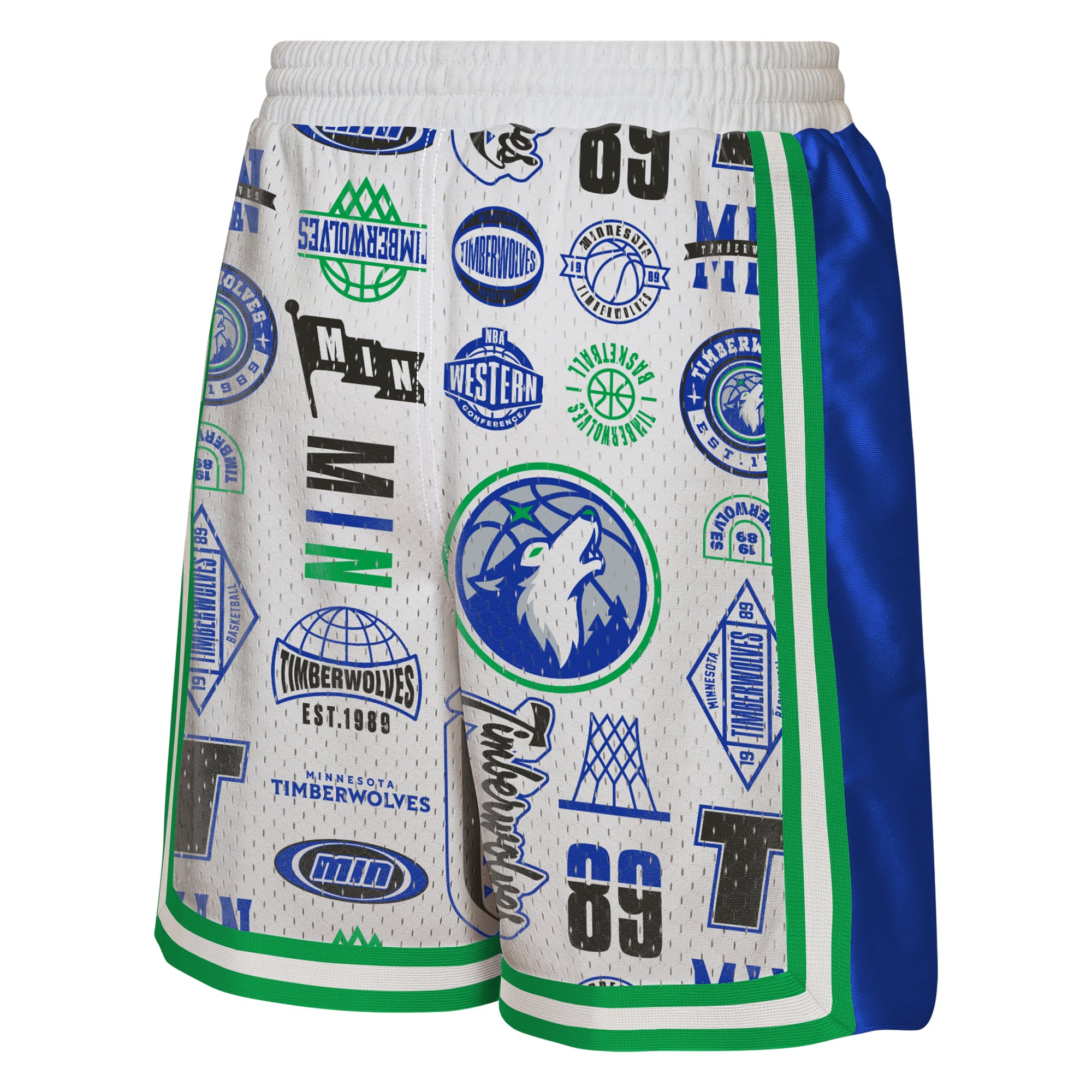 Short de basketball blanc Outerstuff pour jeunes Minnesota Timberwolves Ball Hog Dazzle