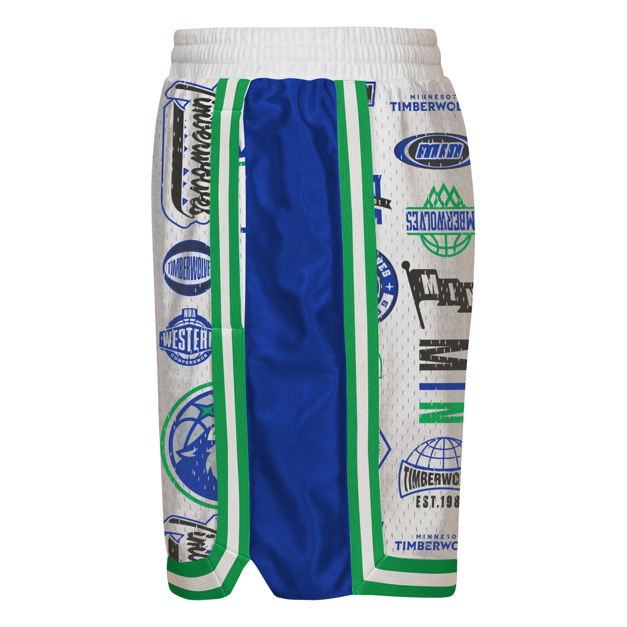 Short de basketball blanc Outerstuff pour jeunes Minnesota Timberwolves Ball Hog Dazzle