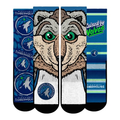  Minnesota Timberwolves Rock Em Youth Fan Favorites Three-Pack Crew Socks Set - Blue