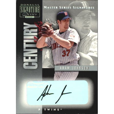 2001 Donruss Signature Century Marks Masters Series #24 Adam Johnson