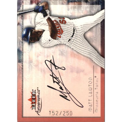 2001 Fleer Autographics Silver #55 Matt Lawton