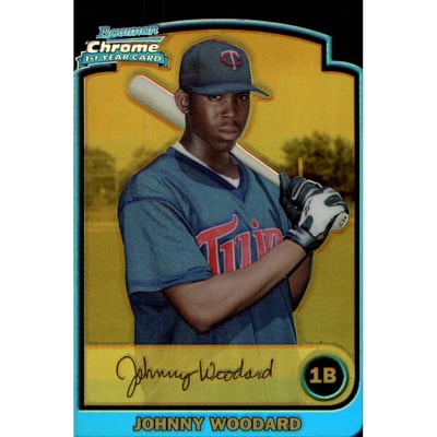 2003 Bowman Chrome Draft Gold Refractors #88 Johnny Woodard