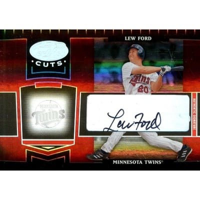 2004 Leaf Certified Cuts Marble Signature Red #116 Lew Ford/100