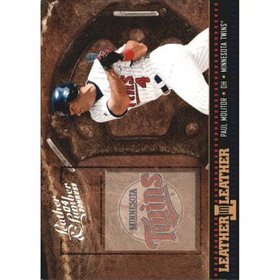 2004 Leather and Lumber Leather in Leather Silver #38 Paul Molitor SH