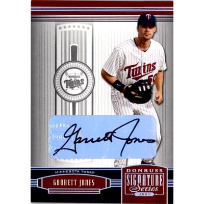 2005 Donruss Signature Series Autograph Silver #68 Garrett Jones T4