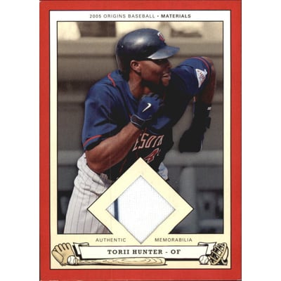 2005 Origins Materials Jersey #HU Torii Hunter