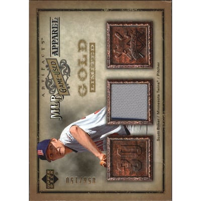 2006 Artifacts MLB Game-Used Apparel Gold Limited #SB Scott Baker Jsy/150