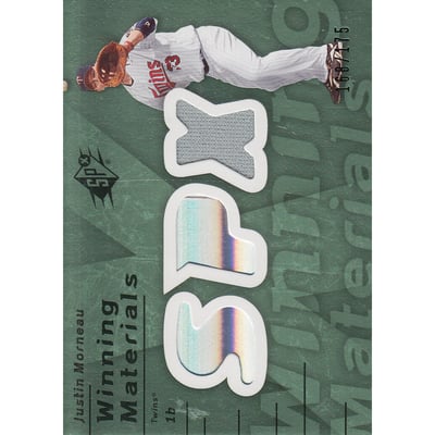 2007 SPx Winning Materials 175 Green #MO Justin Morneau/175