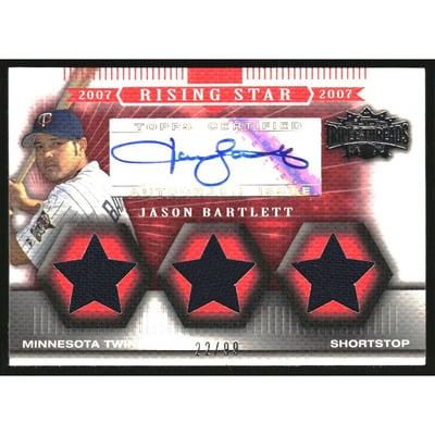 2007 Topps Triple Threads #161 Jason Bartlett Jsy AU