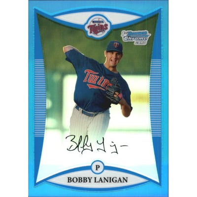 2008 Bowman Chrome Draft Prospects Blue Refractors #BDPP64 Bobby Lanigan DP