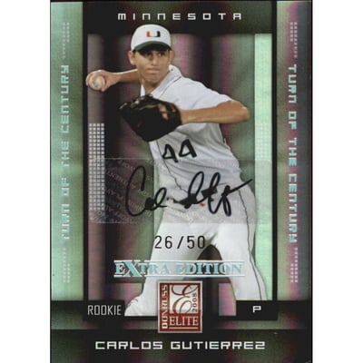 2008 Donruss Elite Extra Edition Signature Turn of the Century #109 Carlos Gutierrez/50