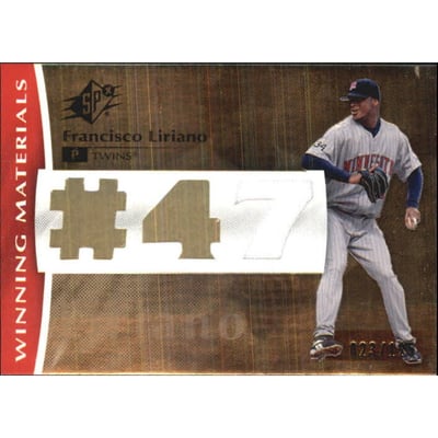 2008 SPx Winning Materials Jersey Number 125 #FL Francisco Liriano
