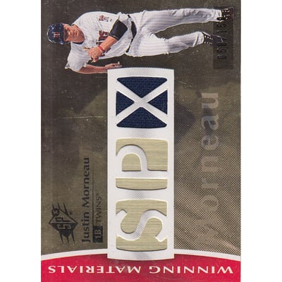 2008 SPx Winning Materials SPx Die Cut 150 #MO Justin Morneau