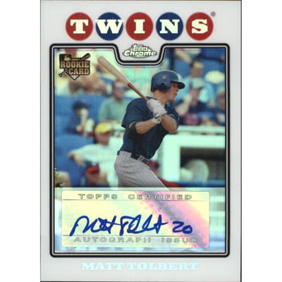 2008 Topps Chrome Refractors #235 Matt Tolbert AU