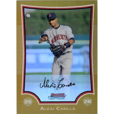 2009 Bowman Chrome Gold Refractors #122 Alexi Casilla