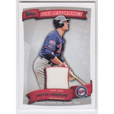 2010 Topps Peak Performance Relics #JM Justin Morneau S2