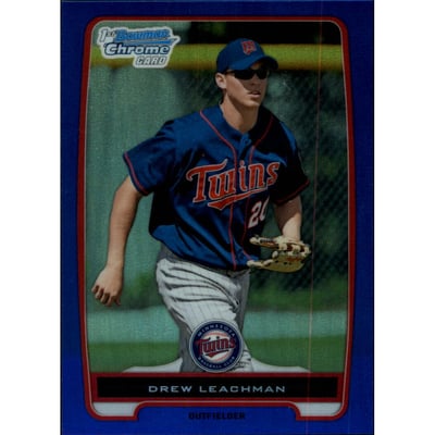 2012 Bowman Chrome Prospects Blue Refractors #BCP123 Drew Leachman