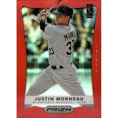 2012 Panini Prizm Prizms Red #105 Justin Morneau