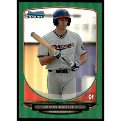2013 Bowman Chrome Draft Draft Picks Green Refractors #BDPP100 Jason Kanzler