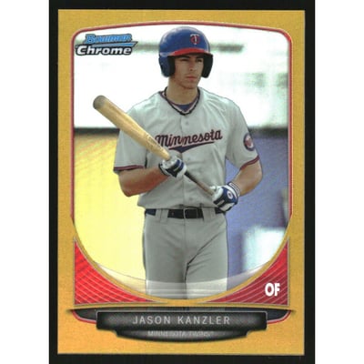 2013 Bowman Chrome Mini Gold Refractors #151 Jason Kanzler
