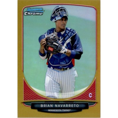 2013 Bowman Chrome Mini Gold Refractors #57 Brian Navarreto